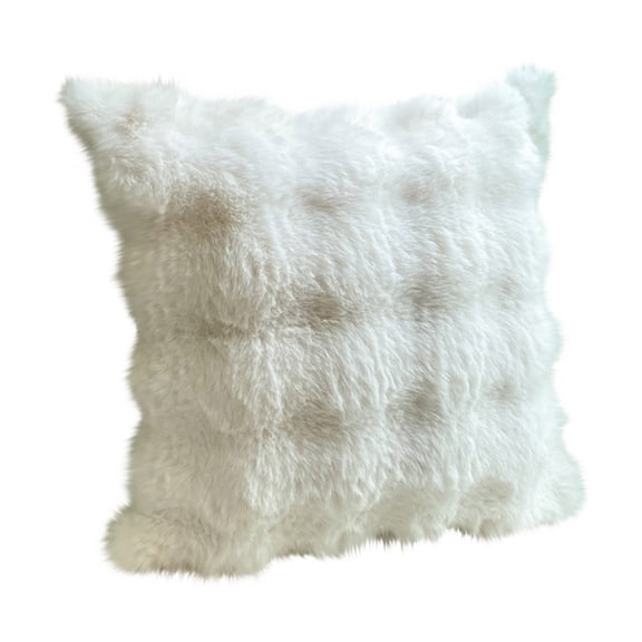 Cream-Colored Plush Pillow Case, Sofas for Living Room Fluffy, Thick, Soft Sofa Pillow Case for Living Room Home Decoration, Perfect as a Headrest