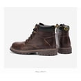thumbnail image 3 of Botas de hombre, zapatos de invierno de cuero con cordones para el trabajo, viajes, negocios y calzado informal., 3 of 5