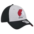 thumbnail image 3 of Men's New Era Heather Gray/Black Portland Trail Blazers Two-Tone 39THIRTY Flex Hat, 3 of 6