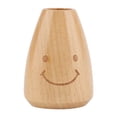 thumbnail image 1 of Lindo soporte para palillos de madera con cara sonriente para la cocina del hogar, 1 of 14