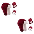thumbnail image 1 of Qarigey Sombrero para niños pequeños Algodón cómodo Lana No se ensucia fácilmente Manoplas de doble capa Guantes de invierno Kit cálido Type2 NO2, 1 of 6