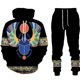 thumbnail image 3 of Conjunto de sudadera con capucha del faraón egipcio Anubis con el Ojo del Dios egipcio del coro antiguo impreso en 3D, 3 of 5
