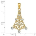 thumbnail image 3 of 14k and White Rhodium Textured Chandelier Charm K9446, 3 of 4