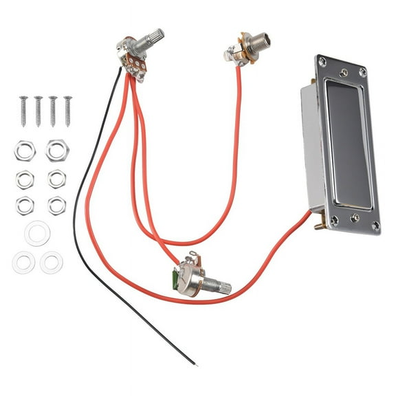 Electric Guitar Prewired Double Coil Humbucker Guitar Pickup Harness Kit with 500K Potentiometer Volume Tone Pots