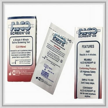 (10 pack) Alco Screen 02 DOT APPROVED Saliva Alcohol Test