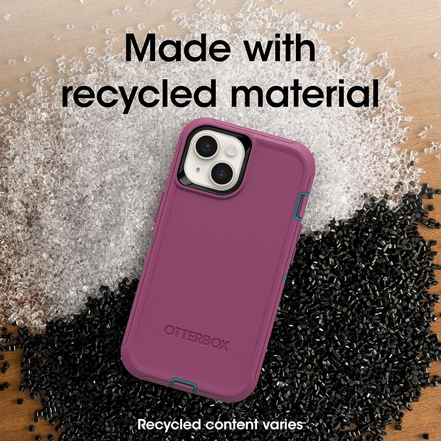 OtterBox Defender Series Rugged Holster Cell Phone Case for iPhone 14 and 13, Pink and Black