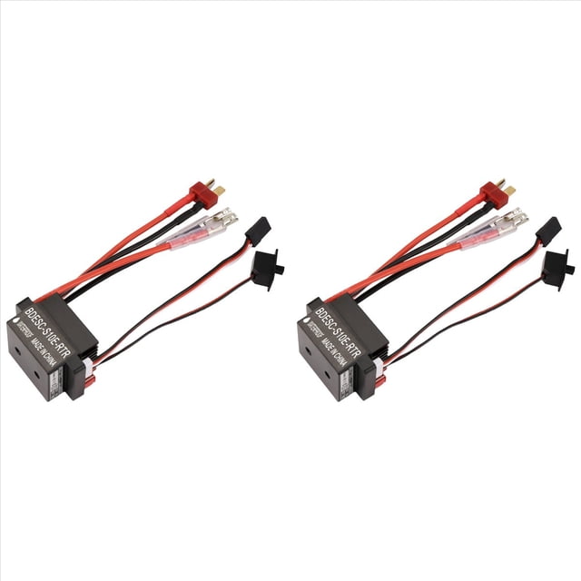 2X RC Hobby 60A ESC Controlador de Velocidad del Motor Cepillado con 2A BEC Alto Voltaje 6-12V ESC para RC y Coche RC ESC,B