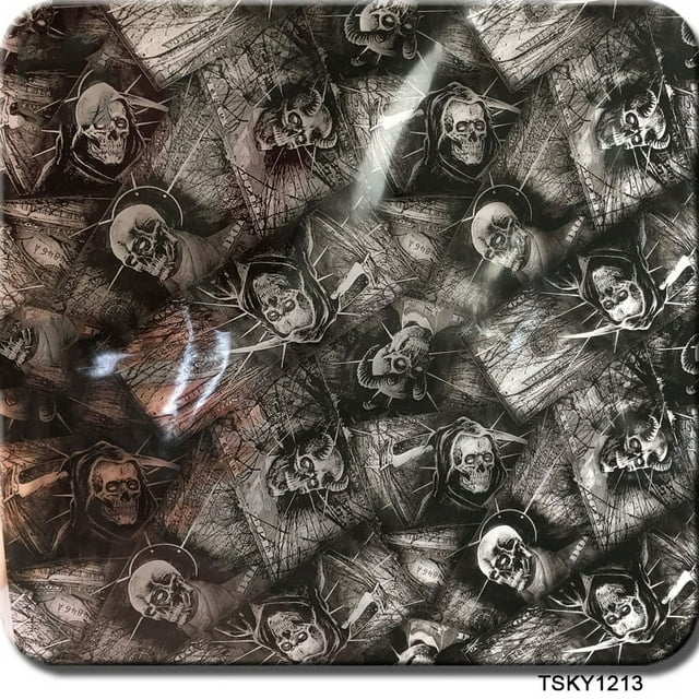 Film Hydrographique, Film d'Impression par Transfert d'Eau - Film Hydrographique à Trempage – Motif de Zombie et de Crâne – Film Hydrographique à Haute Résolution 0,5 Mètres Multicolore en Option, Facile à Utiliser
