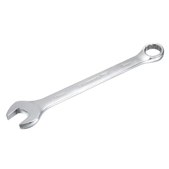 Metric 18mm 12-Point Box Open End Combination Wrench Chrome Finish, Cr-V
