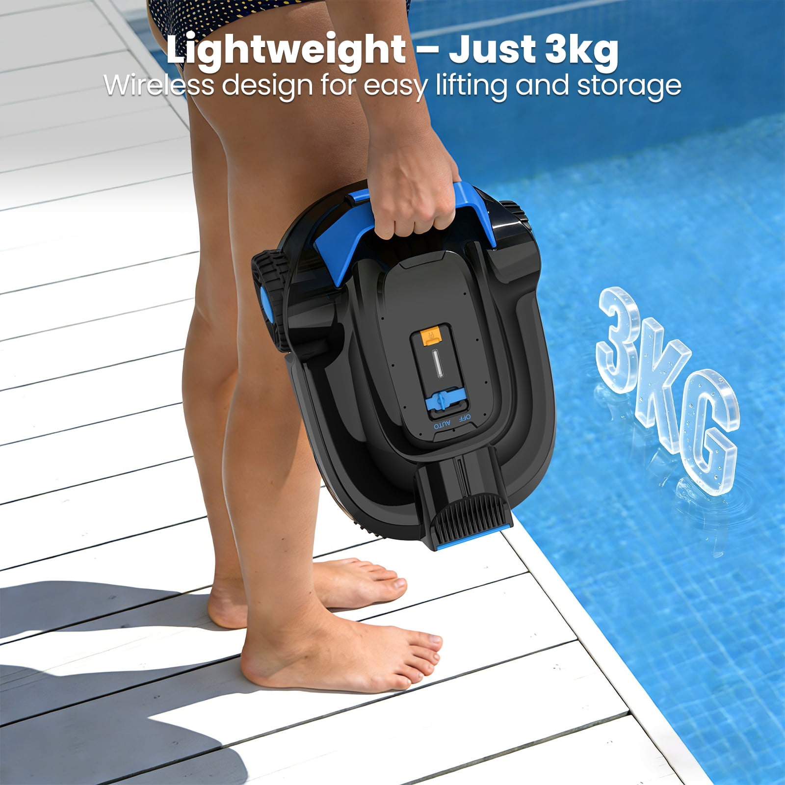 AIRROBO CP02  Cordless Robot Pool Vacuum  Robotic Pool Cleaner,120 Runtime for Small Above Ground Pool and In Ground Pool