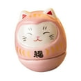 thumbnail image 3 of colcolo Ceramic Lucky Cat Figurine Tumbler Doll Adorable Accessories 1.4x1.4x1.5inch Pink, 3 of 8
