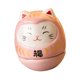 thumbnail image 3 of Figura de gato de la suerte de cerámica, 3,5 x 3,5 x 3,8 cm, ideal para la sala de estar. Rosa, 3 of 9
