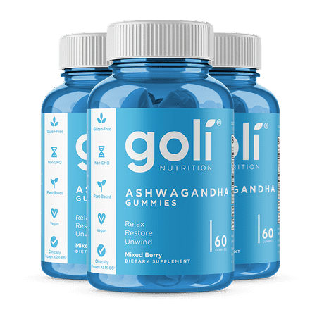 Goli - Nutrition Ashwagandha 3 Packs 180 Gummies