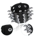 thumbnail image 4 of Pulseras Hicarer de piel punk con tachuelas para hombre y mujer, 4 of 7