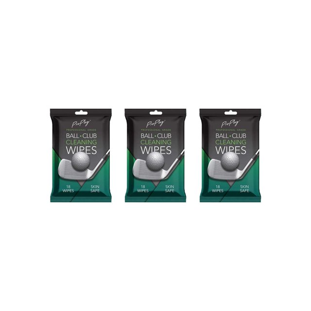Toallitas limpiadoras ProPlay Ball & Club | Potente limpiador que elimina la suciedad, el césped y la arena | Práctico paquete resellable, paquete de 3 sin perfume