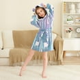 thumbnail image 3 of FORMRS Niños Bathrobe Unisex Hooded Robe Soft Plush Pajamas Sleepwear, Size 7-9T, Purple Night Deer, 3 of 7