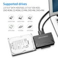 thumbnail image 4 of ENTSASMO Black USB 3.0 to IDE SATA Adapter USB 3.0 to SATA IDE Hard Drive Converter Combo for 2.5"/3.5" DE SATA SSD Hard Drives Disks with 12V 2A Power Adapter and USB 3.0 Cable for Laptops, 4 of 9