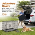thumbnail image 3 of YRLLENSDAN 48 inch XXL Dog Crate Large Dog Crate for Large Dog Foldable Dog Crate with Divider Metal Dog Crate XXL Large Dog Kennel Indoor Large Dog Cage, Black, 3 of 8