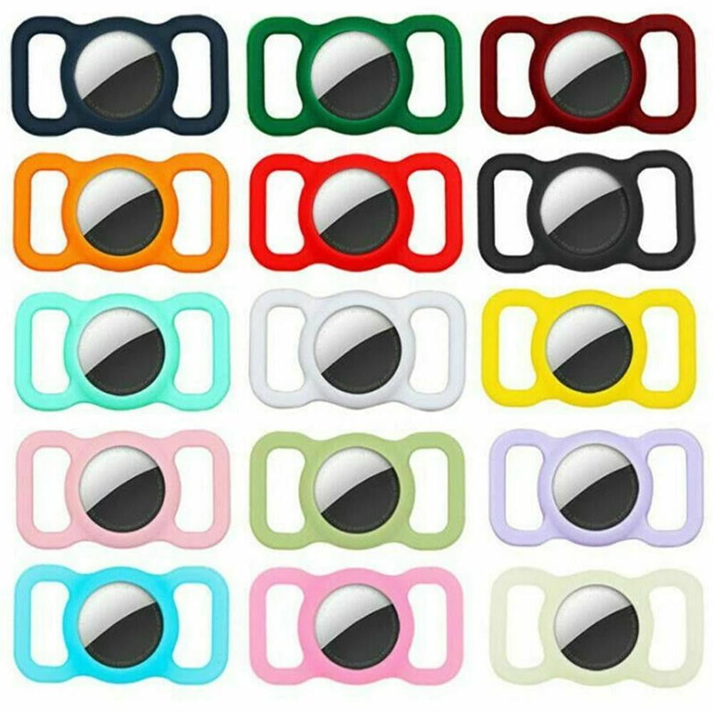 Pet Silicone Protective Case For Apple Airtag Portable Silicone Bluetooth Locator Pet Collar Protector Tracker Cover Case,regulierbare Gps Tracking Dog Cat Accessories Anti-lost Locator Airtags