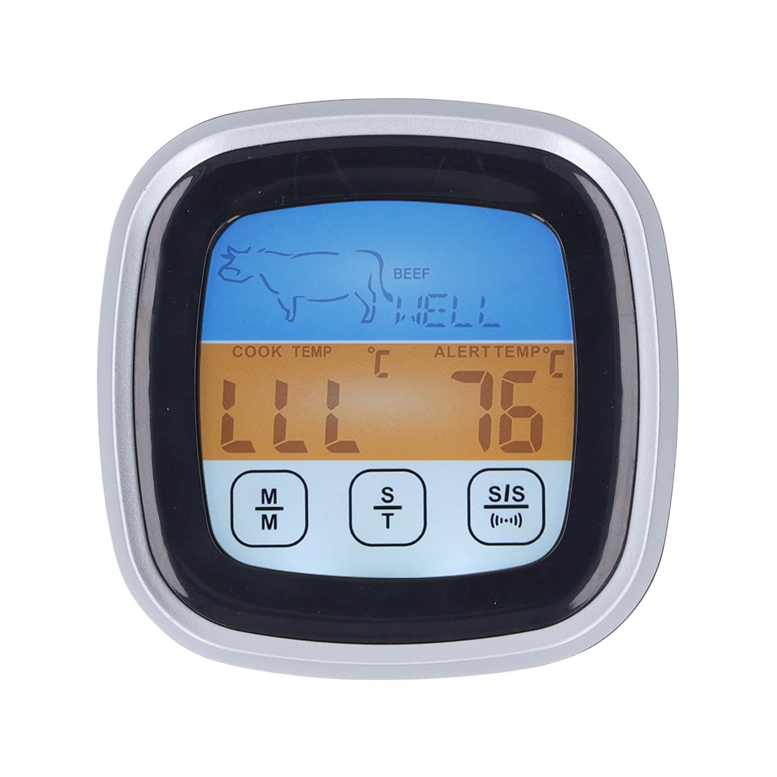 Jadeshay Thermomètre à Viande Numérique étanche Ultra Rapide Et Précis avec Rétroéclairage Et étalonnage pour la Cuisine, Les Grillades en Plein Air Et Le Barbecue
