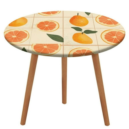 

Fruit (142) Round Fitted Tablecloth Elastic Table Cover Waterproof Dining for Indoor Outdoor Decor Table Cloth