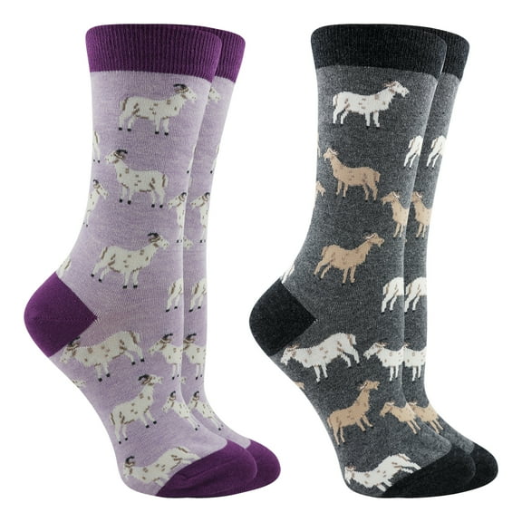 Billy Goat Socks 2-Pack (Purple Heather/Charcoal, Medium)