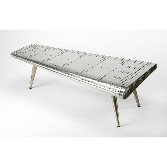 Butler Specialty Company Midway Aviator Metal Coffee Table - Silver