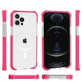 thumbnail image 6 of ELEHOLD Acrylic Clear Wireless Charging Case for iPhone 13 Pro 6.1 inch.Support Magsafe Feature Anti-Scratch Shockproof Clear Four Corner Cushion Anti-Dropping Full Body Protection Case, Pink, 6 of 7