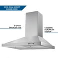 thumbnail image 5 of Range Hood 30 inch 350 CFM Wall Mount Stainless Steel Stove Cook Vent Hood Tiesay Range Hood, Range Hoods 30 inch Stainless Steel, 450 CFM Kitchen Hood with LED Light Baffle Filters, 3 Speed Exhaust, 5 of 10