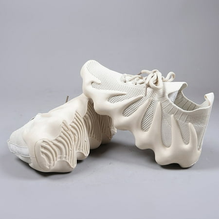

Mesh Breathable White Sneakers Women‘s Fashion Octopus Low Top Lace-Up Sneakers