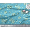 thumbnail image 3 of Soimoi Blue Cotton Poplin Fabric Leaf Leaves Printed Craft Fabric by the Yard 58 Inch Wide, 3 of 3