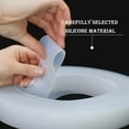 thumbnail image 2 of Gamvdout Gap Solid White Silicone Rubber Seal Strip Width 10mm to 80mm Thick 1mm to 5mm Anti-Slip Damper Sealing Gasket Heat Resistant Strip Excluder, DBPDOPPWA-5MMX20MM, 2 of 7