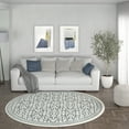 thumbnail image 3 of Madison Traditional 8' Round Gray Polypropylene Indoor Area Rug, 3 of 8