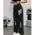 thumbnail image 7 of FEDPOP Kids Girls Casual Baggy Wide Leg Denim Pants Elastic Waist Casual Jeans Age 12-16Y, 7 of 7