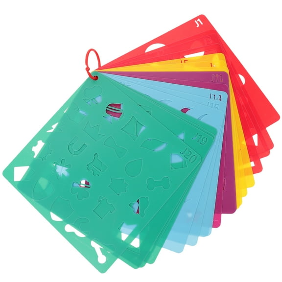 PIXNOR  20 Sheets Painting Template Geometry Templates Face Stencil Stencils for Card Making Cool Child