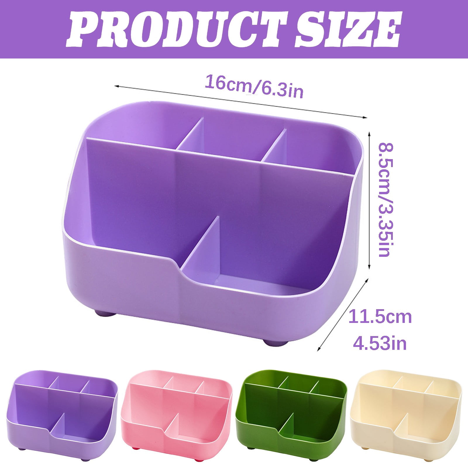 Small Versatile Desk Organizer Tray with Multiple Compartments, Art Accessory Caddy, Home Storage Holder for Pens, Brushes, Makeup, Compact And Lightweight, A Storage Box