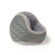 LAISHEN Ear Muffs - Winter Ear Warmers/Covers - Cable Knit Furry Fleece Earmuffs for Cold Weather