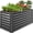Dark Gray, variant on Best Choice Products 4x2x2ft Outdoor Metal Raised Garden Bed for Vegetables Flowers Herbs - Black