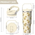 thumbnail image 4 of 30 Oz Tumbler Yellow Cartoon Duck Tumbler with Lid and Straw, Birthday Gift Cup for Friend Women Men Coffee Travel Mug Thanksgiving Day Halloween Christmas Gift Water Bottle, 4 of 7
