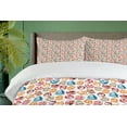 thumbnail image 4 of Ambesonne Culinary Duvet Cover Set, Cupcakes Cakes Creams, 2-Calking, Petrol Blue Ginger, 4 of 7