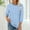a001_Light Blue, variant on Vetsdori 3/4 Sleeve Tops for Women Pullover Tunic Dressy,Casual Summer Crew Neck Womans Blouses Polka Dots