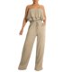 thumbnail image 1 of Gibobby pantalones siameses Nuevo mono con volantes en el pecho informal sin mangas de color sólido para mujeres europeas y(Caqui， L), 1 of 5
