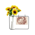 thumbnail image 1 of Chinese Dragon Animal Portrait Artificial Sunflower Vases Bottle Blessing Card, 1 of 3