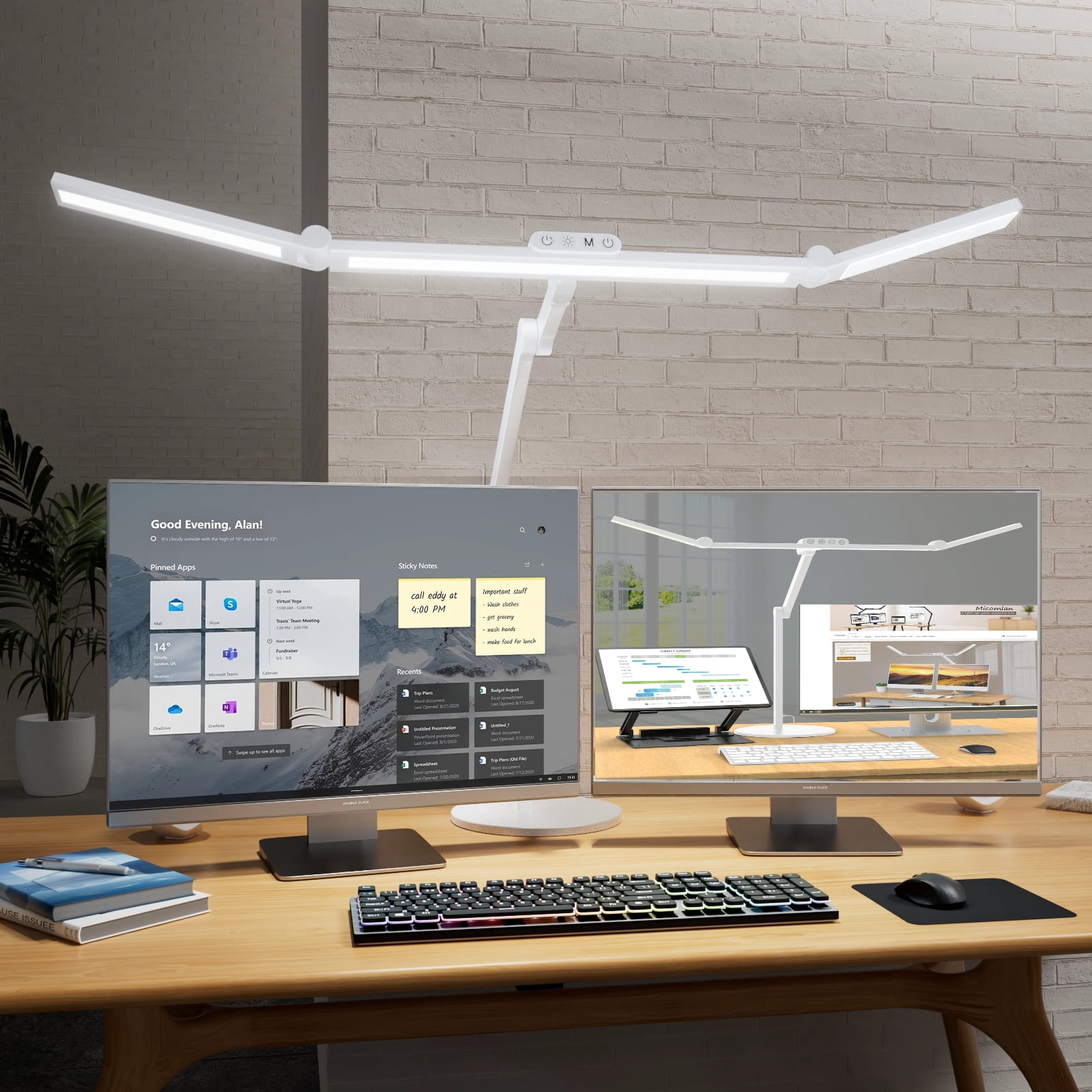 LED Desk Lamp for Home Office - 24W Architect Table Lamp with Long ...