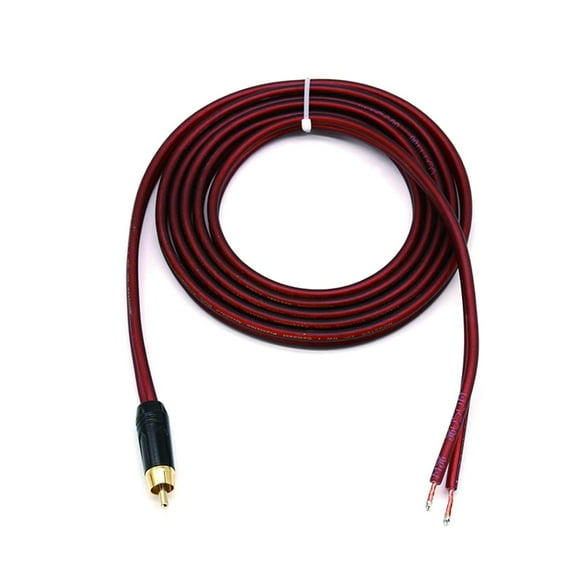 MEIRIYFA RCA Speaker Cable Bare Wire Speaker Wire to RCA Plug, Replace RCA Plug Connector Adapter to Bare Wire Open