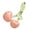 Pink, variant on 3D Cherries Keychain Charm Bag Accessory Fashionable PU Leather Fruit Keyring Ornament for Women Handbag Decoration
