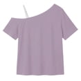 thumbnail image 4 of breaise Girl's Off The Shoulder Tops Short Sleeve Summer T Shirt Tops Trendy Cold Shoulder Tops, 4 of 10