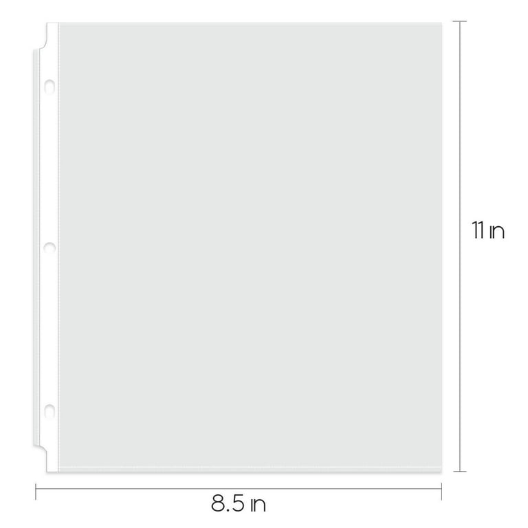 Sheet Protectors, 8.5 X 11 Inch Page Protectors for 3 Ring Binder