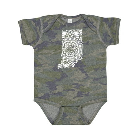 

Inktastic Indiana Silhouette Mandala Gift Baby Boy or Baby Girl Bodysuit