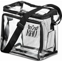 KAV Klarity Transparent Lunch Bag for Men & Women, PVC Plastic Lunch Box with Adjustable Shoulder Strap, Handle, and Freezer Safe